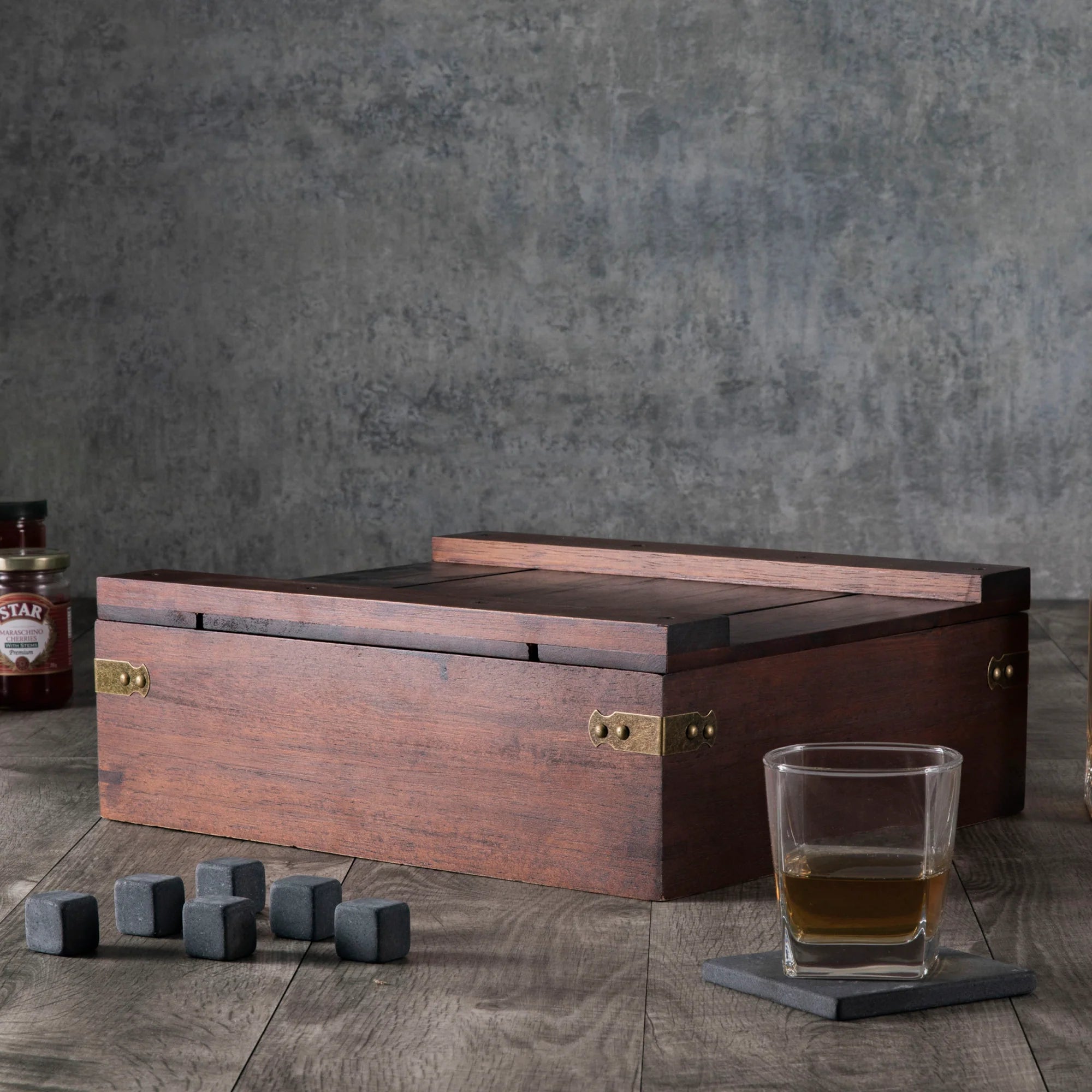 Whiskey Box Gift Set with Decanter