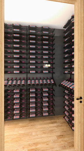 Evolution Wine Wall 5 2C (wall mounted metal wine rack)