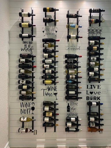 W Series Wine Rack 1 (wall mounted metal bottle storage)