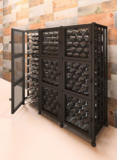 Short Three Wide Wine Locker