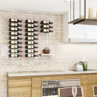 W Series Wine Rack 1 (wall mounted metal bottle storage)