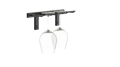 W Series Stemware Rack (metal wall mounted wine glass storage)