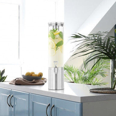 Final Touch 2.5L Stainless Steel & Glass Beverage Dispenser
