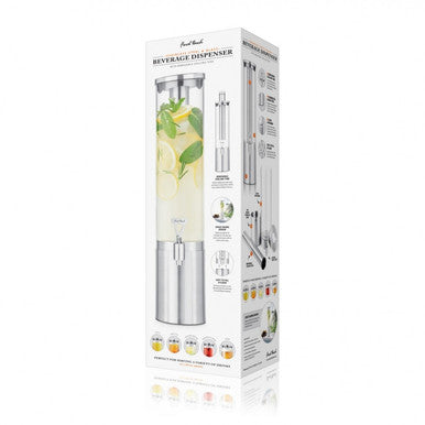 Final Touch 2.5L Stainless Steel & Glass Beverage Dispenser