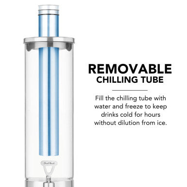 Final Touch 2.5L Stainless Steel & Glass Beverage Dispenser