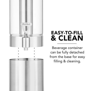Final Touch 2.5L Stainless Steel & Glass Beverage Dispenser