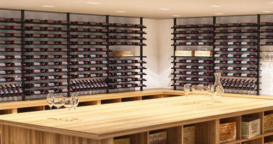 Evolution Low Profile Post Kit 10 1C (ultra slim floor-to-ceiling wine rack system)