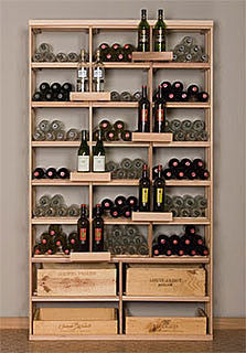 Wooden store wine rack with 4 or 6 seats